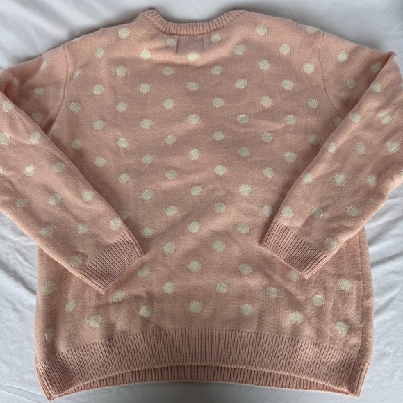 Ladies Atmosphere Pink Polka Dot Squirrel Ugly Christmas Sweater - Picture 6 of 6